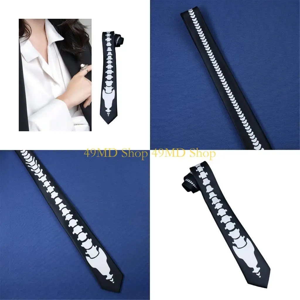 49md-fashionable-skull-graphics-tie-versatiles-fashion-necktie-comfortable-casual-tie-for-ceremonies-office-meetings