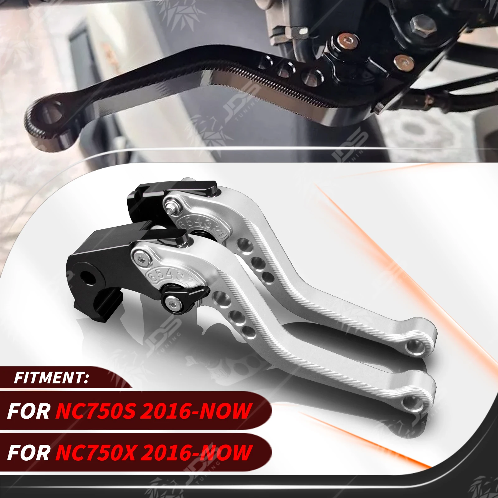 For Honda NC750S/NC750X 2016-NOW Sport Short Brake Lever Set Adjustable Handle Levers Three-Fingers Accessories Parts