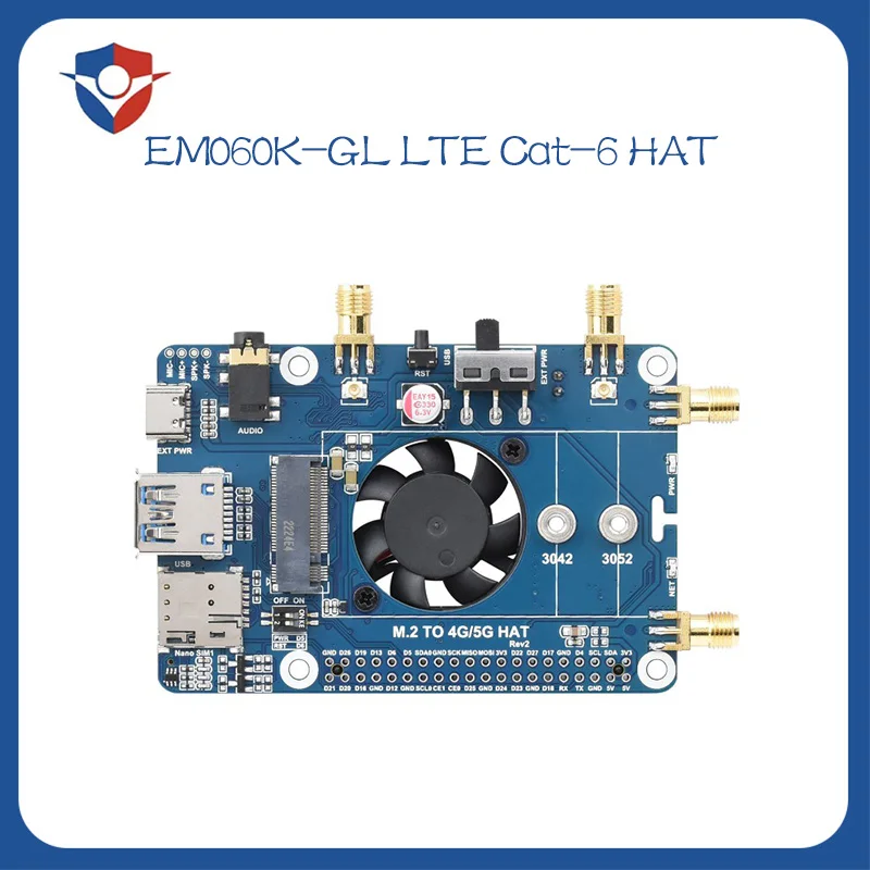 Raspberry Pi LTE Cat 6 Communication HAT EM060K-GL Module LTE-A Global Multi-band GNSS Positioning