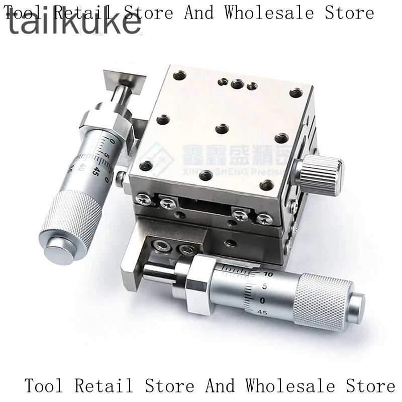 XY-Axis Displacement Stage LBY25/40/60 Stainless Steel Fine-Adjustment Compact Precision Manual Micro Slide