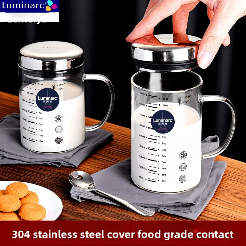 

Luminarc High Borosilie Стеклянная чашка для молока со Sc Чашка для молока для завтрака для микроволновой печи Термостойкая чашка для питья воды