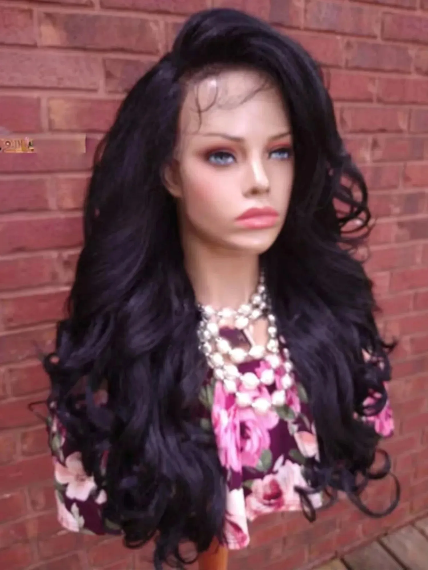 블랙 바디 웨이브 레이스 프론트 가발 13x4 HD 투명 글루리스 가발 프리플럭드 합성 레이스 프론탈 가발 내열성 데일리 착용