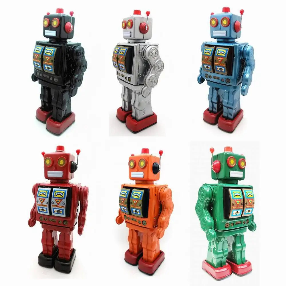 

ME100 Electric Rotating Nostalgic Robot Furniture Display Personalized Ornament Gifts Photography Props Iron Toys
