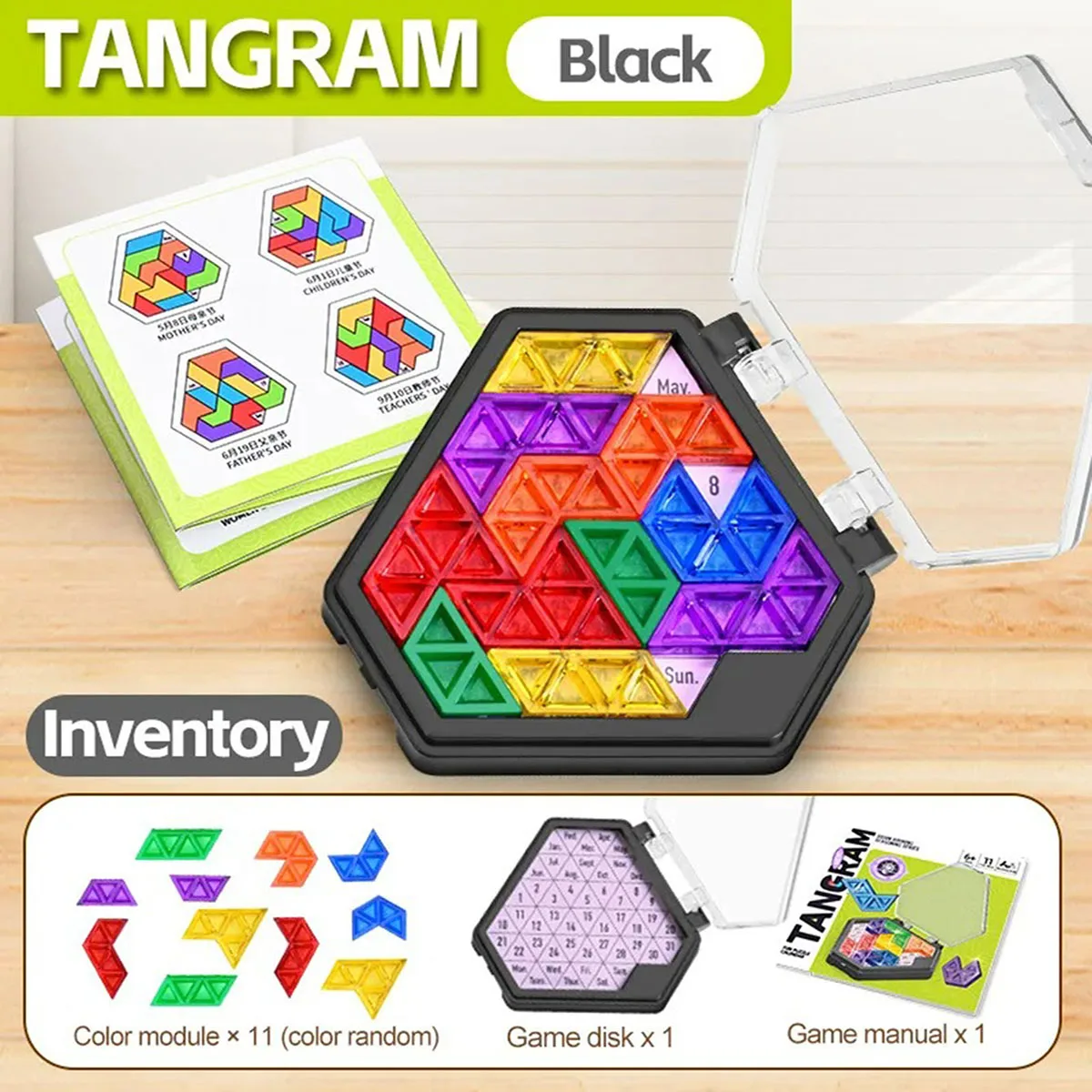 Fun puzzle calendar game logic reasoning versatile calendar portable board Perpetual calendar can be used as graduation gift