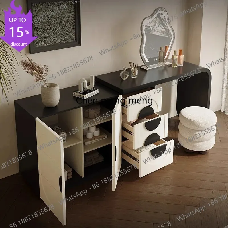 D178 Designed New Style Makeup Vanities High-end Solid Wood Home Bedroom Makeup Vanities Telescopic Storage Furniture