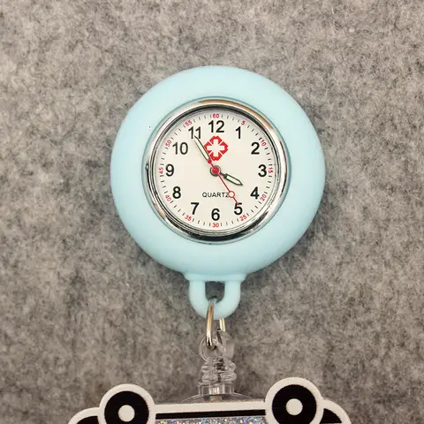 Glitter Akryl Sjukhus Akryl Hjärta Stetoskop Härlig Sjuksköterska Läkare Alligatorklämma Fickur Medicinsk Hängklocka Gåva 8 best sales bröstvakt för sjuksköterskor - №7