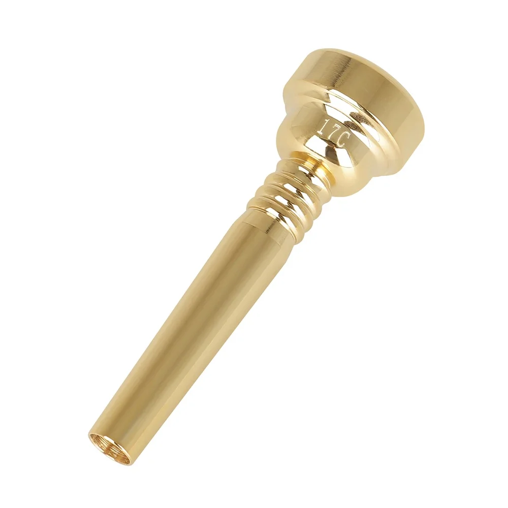 ﻿ 17C Golden Trumpet Mouthpiece Bugle Mouth Musical Instrument Parts Replacement High quality Tone  Brass Instrument Accessories