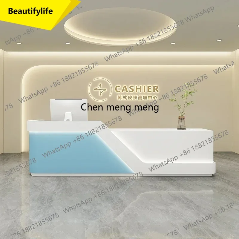 

Уникальная стойка ресепшн X188 для клиентского центра, стойка администратора, стойка для салона красоты, органайзеры для хранения, модная мебель