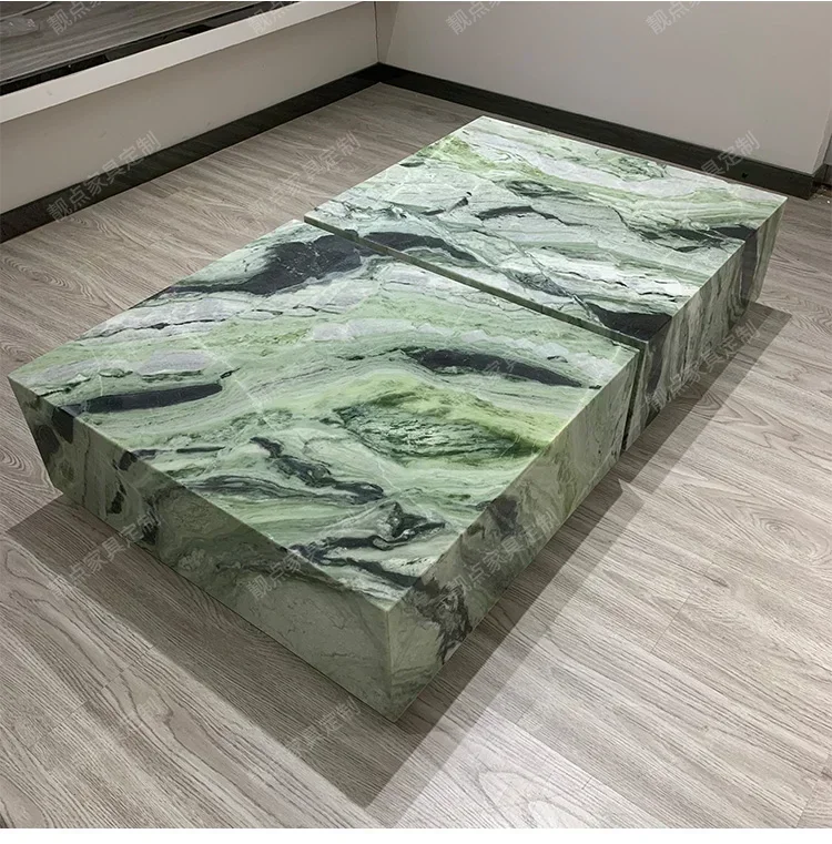 

H Italian light luxury natural marble coffee table living room home designer high-end villa Nordic modern minimalist creativity
