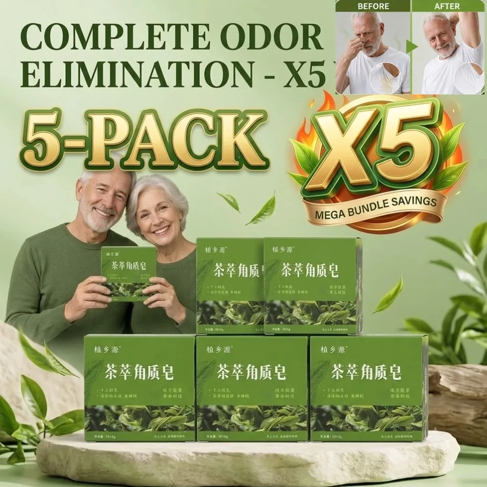 1-5pcs Handcrafted Tea Extract Soaps Tea Tree Oil Soap Bar for Men & Women Deep Cleansing Exfoliating  Bubble Soap