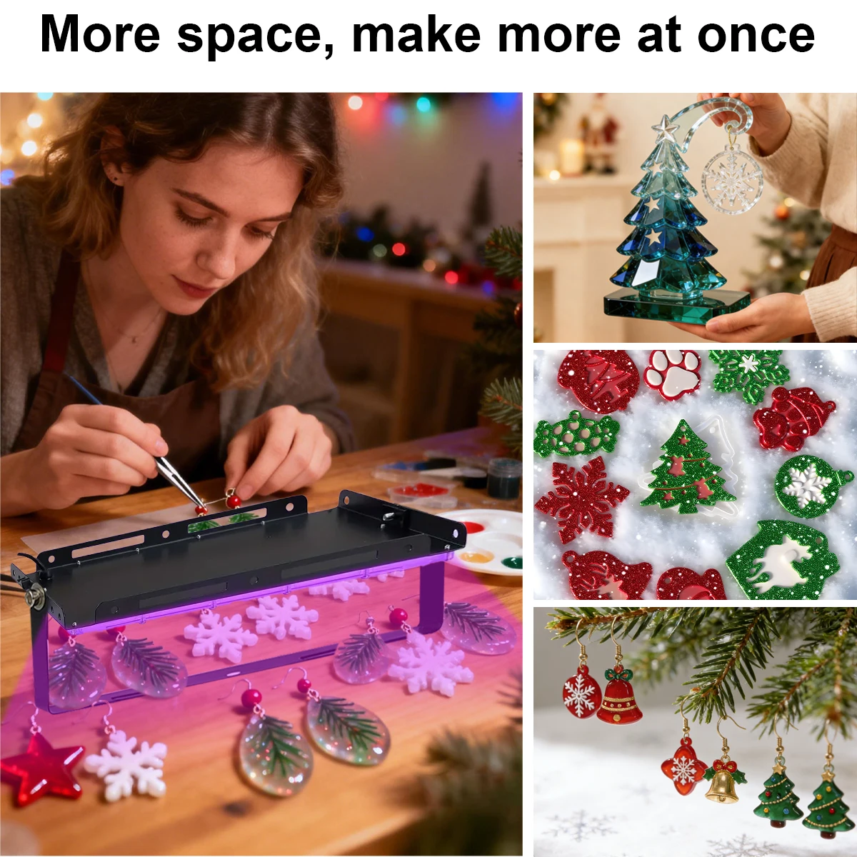 Lámpara de Curado de Resina Ultravioleta USB de 96/144 LED, Dispositivo de Curado de Resina Moldes de Resina, Fabricación de Joyas, Materiales para Manualidades DIY