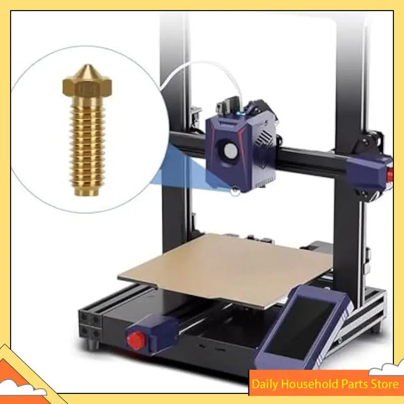 Kit Nosel Printer 3D untuk Anycubic Kobra 2 - Termasuk 5 Buah Nozel Baja Keras + 5 Buah Nozel Kuningan 0.4Mm PANAS!