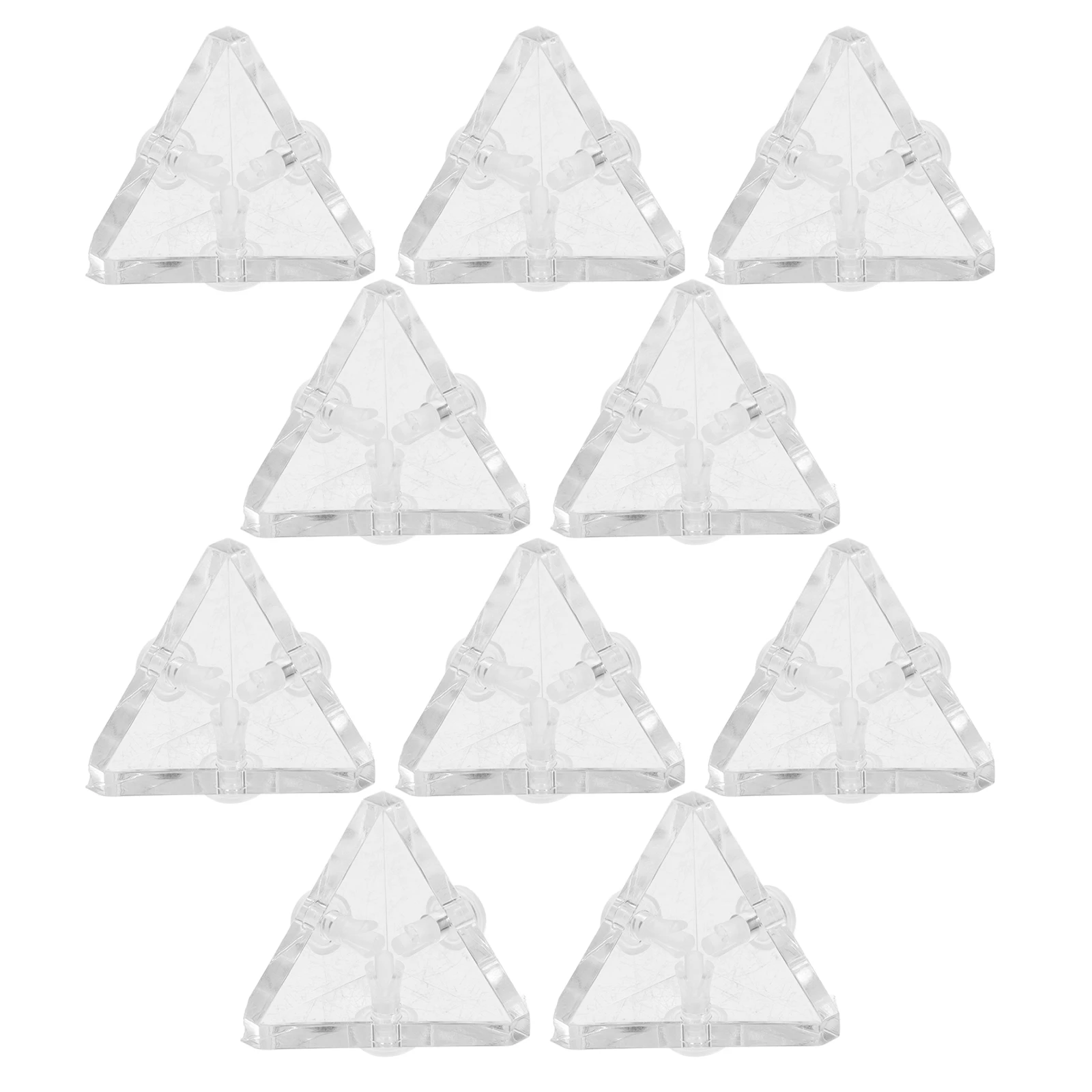 

10Pcs Acrylic Corner Braces Transparent Corner Brackets Triangular Design for Box Stability Jewelry Shelf Brackets Small Clear