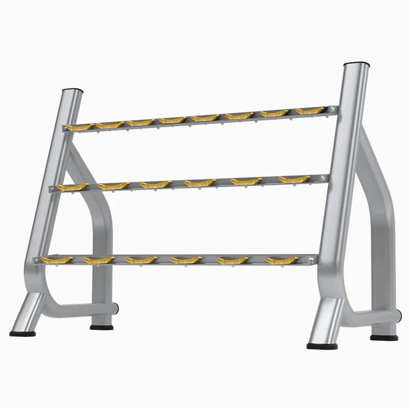 Manufacturer wholesale best-selling professional commercial three-layer ten-pair dumbbell rack