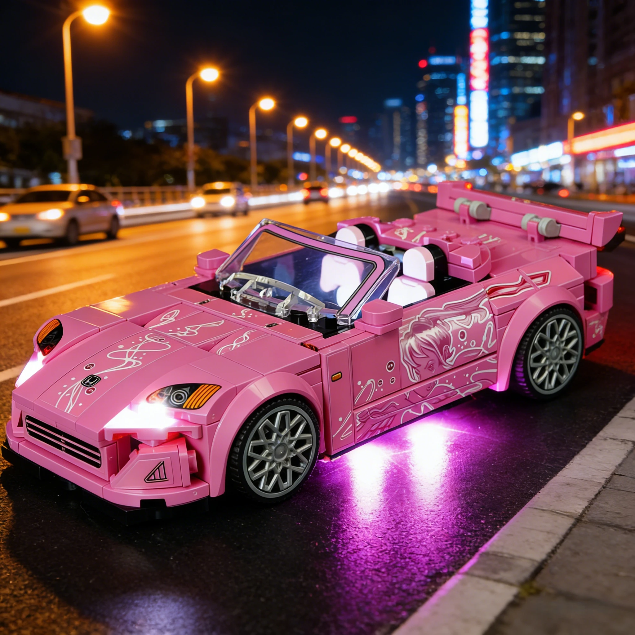 Luz LED para Lego-77241 Speed Champions 2 Fast 2 Furious Honda S2000, Bloques de Construcción (Set de Construcción NO Incluido)