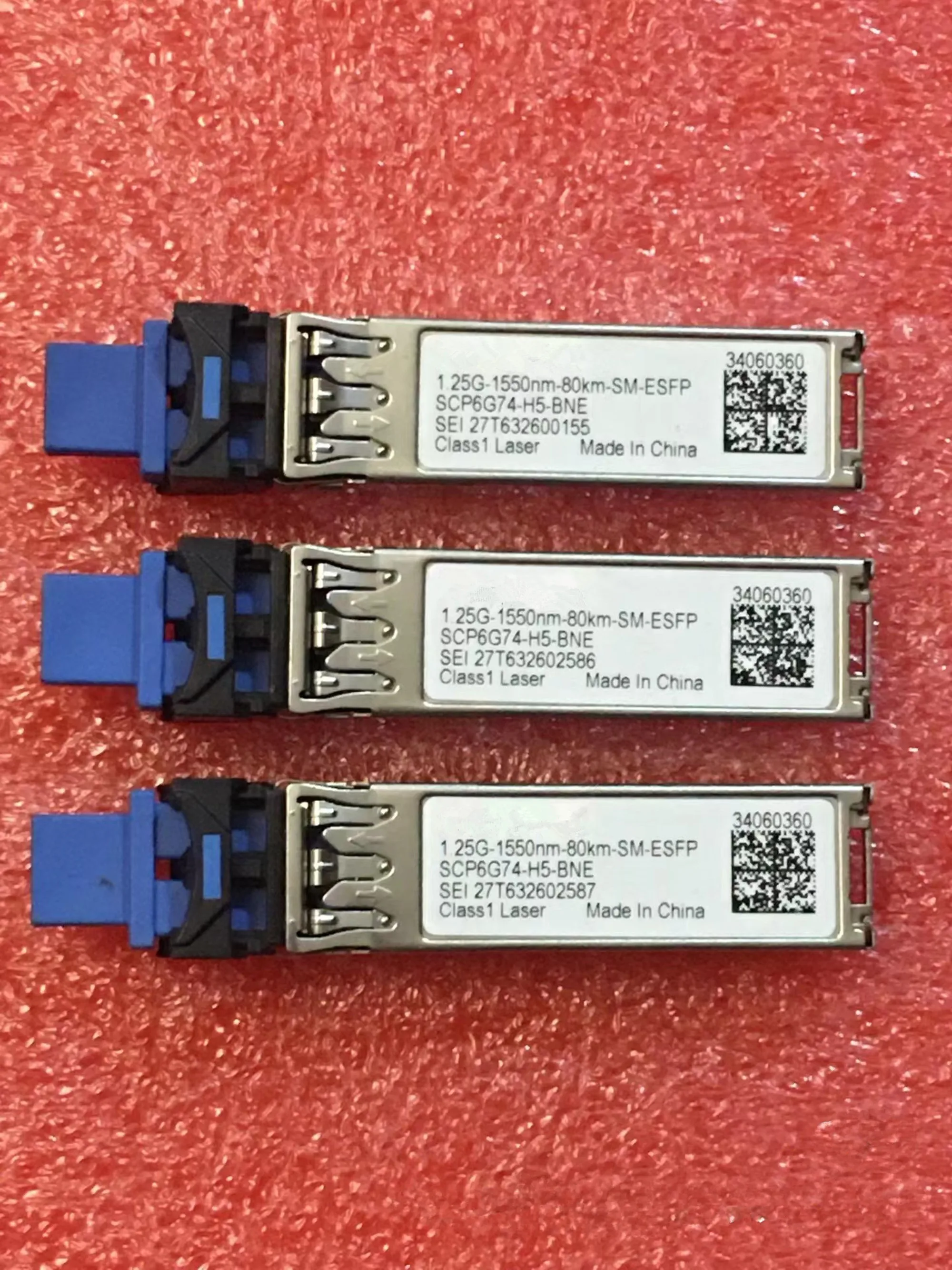 

H-W 1.25G 80km Fiber Transceiver 34060360 1.25G-1550nm-80km-SM-ESFP RTXM191-502 454001 LTD1519-BC+ Gigabit 80KM 1550NM Module