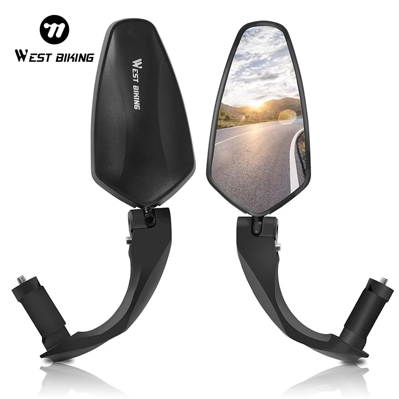 WEST BIKING Bicycle Rearview Mirror 360° Rotate Handlebar Wide Range Back Sight Reflect Cycling Mirror HD Bike Handlebar Mirror