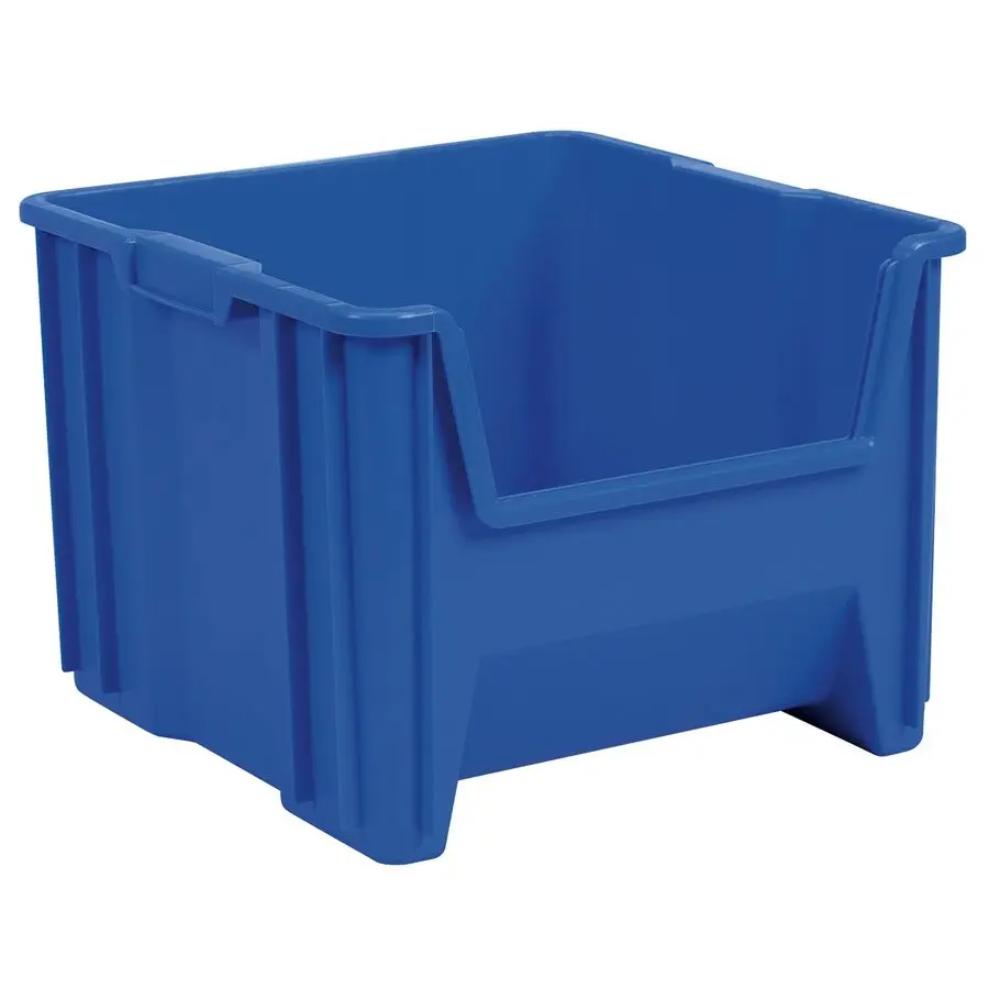 

13018 StakNStore Heavy Duty Stackable Open Front Plastic Storage Container Bin, 171 2Inch x 161 2Inch x 121 2Inch, Blue, 2Pack