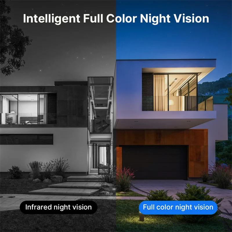 Hiseeu WHD912B 2MP كاميرا الأمن في الهواء الطلق 1080P HD IP66 مقاوم للماء اللون للرؤية الليلية AI كشف الإنسان كاميرا واي فاي لاسلكية