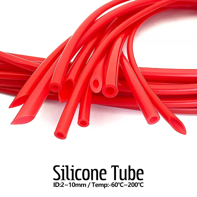 2Meter ID12mmxOD18mm Silicone Tube Red/Black Flexible Rubber Hose Food Grade Soft Pipe Water Connector Silica GEL Plumbing