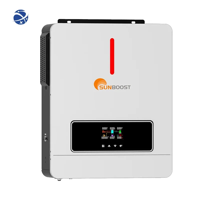 

YyhcSUNBOOST 6.2kw Solar Inverter With Mppt 100A Dc 48v To Ac 220v 24v 3.6KW 4.2KW Hybrid Invertor Pure Sine Wave Inverter