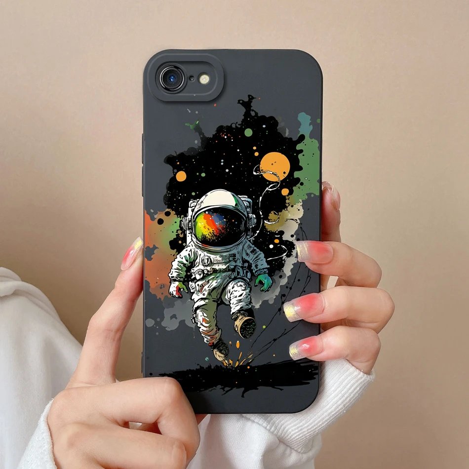 For iPhone 7 8 Plus Case Cute Animals Phone Cover For iPhone 6 SE X XR XS Max Camera Protection Soft Liquid Silicone Back Covers