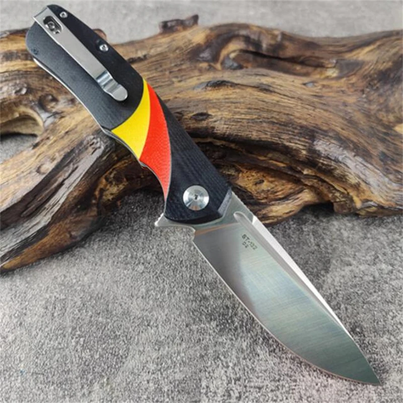 New Eafengrow Sitivien ST132 D2 Folding Knife G10 Handle Flipper Ball Bearing Pocket EDC Camping Outdoor Utility Knife