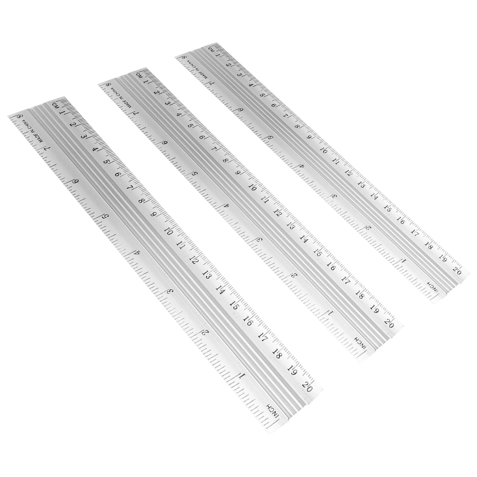 مجموعة مسطرة ألومنيوم مكونة من 3 قطع، أدوات قياس رسم محمولة خفيفة الوزن، مستلزمات مكتبية، مقياس صياغة احترافي للفنانين