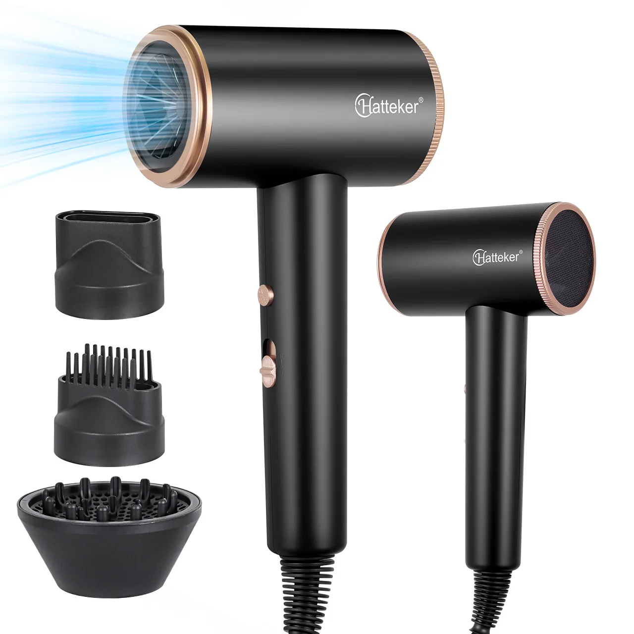Hatteker High-Power Hair Dryer for Home Use Cold And Hot Air Student Dormitory Electric Blow Dryer Hairdryer