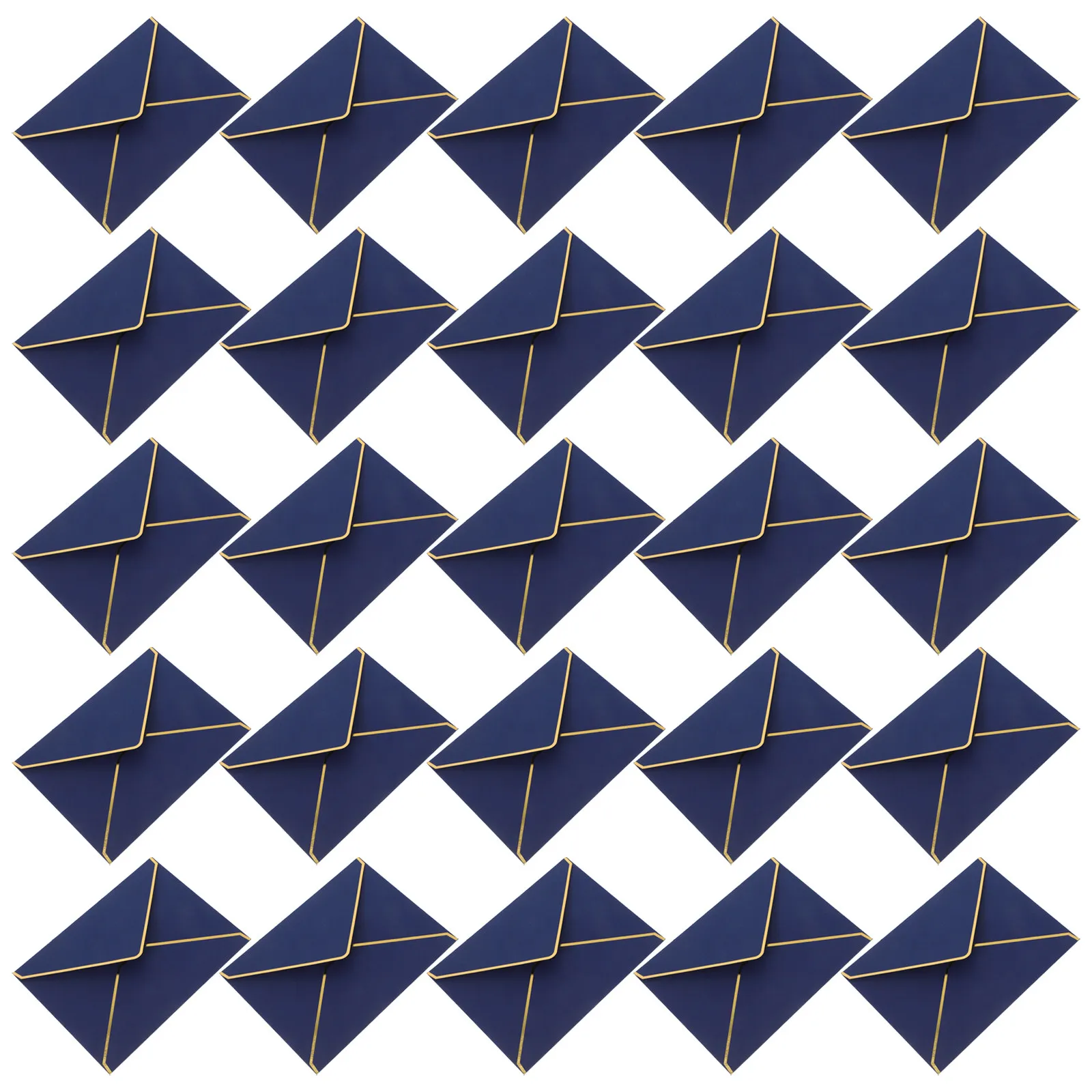 

50 шт. элегантных конвертов с V-образным клапаном и золотой фольгированной окантовкой из плотной бумаги для приглашений на свадьбу, детский праздник, выпускной, вечеринку