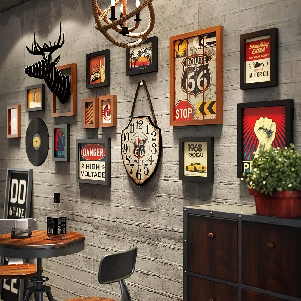 Vintage Route 66 Metal Garage Sign - Mechanic Themed Wall Decor for Home Office Garage view 3