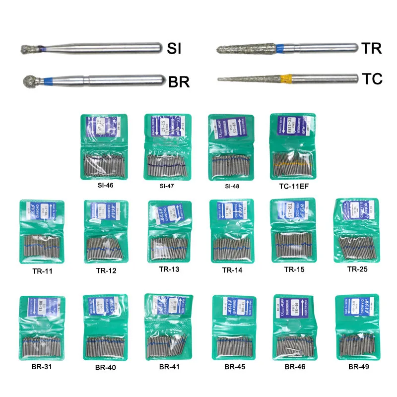 

GREATLH High Quality 50Pcs/Bag Durable Dental Diamond Turning Needle Turning Needles for Dentalhigh Speed Handpieces