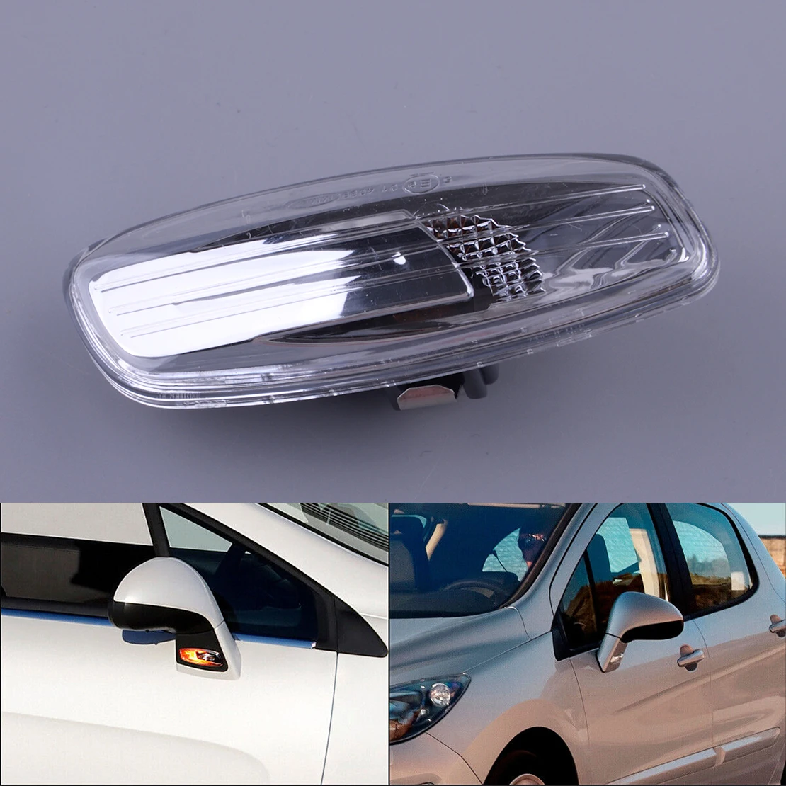 

Правое боковое зеркало, габаритный указатель поворота, прозрачная линза 12 В, подходит для Peugeot 207 308 RCZ 6325G6