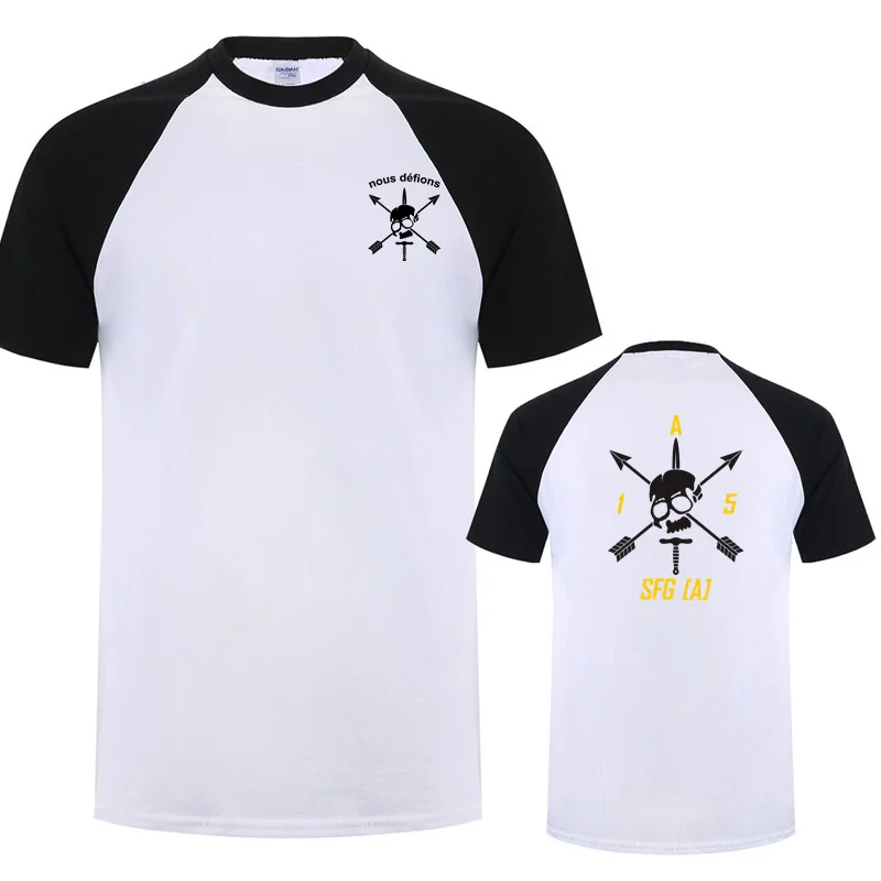 5TH مجموعة القوات الخاصة SFG(A) Nous Defions تي شيرت الرجال الصيف قصيرة الأكمام كول الشارع الشهير بلايز القطن تي شيرت OT-091 #4