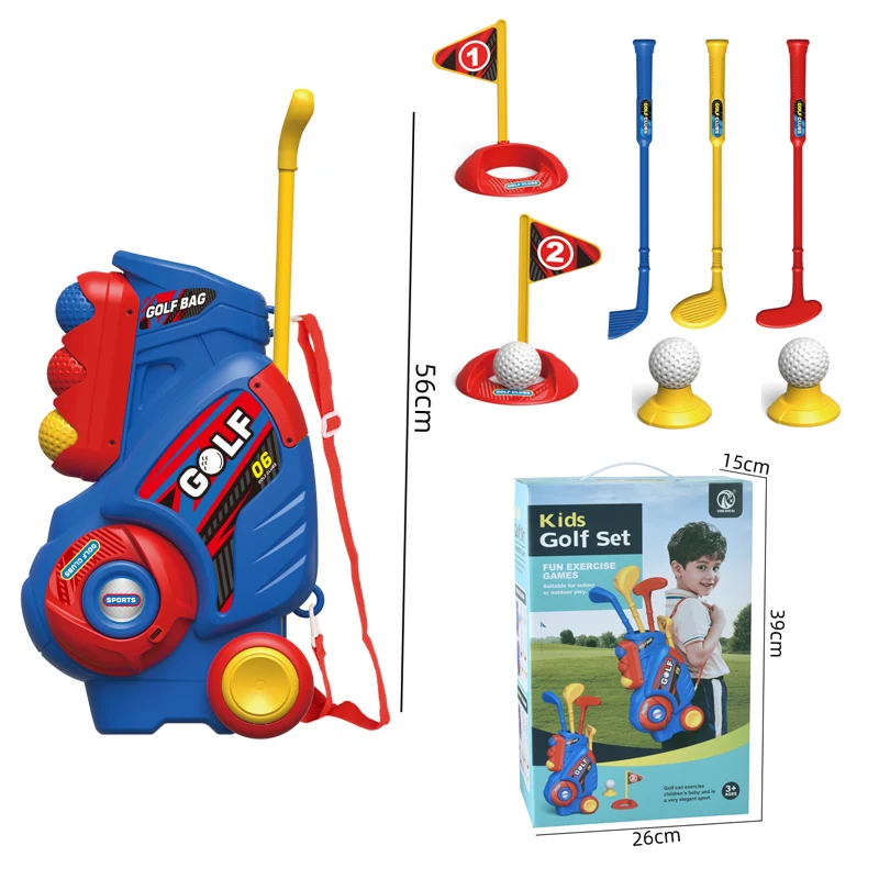 Kids Golf Cart Toy with Golf Clubs,Balls,and Mat,Indoor&Outdoor Golf Toy,for Boy&Girls,Halloween/Christmas/Thanksgiving ﻿