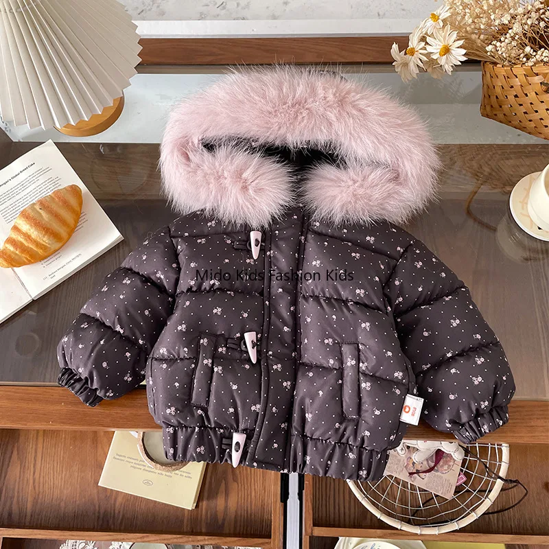 Children's down jacket winter new girls down jacket new national standard 90 white duck down children's jacket 80-130cm