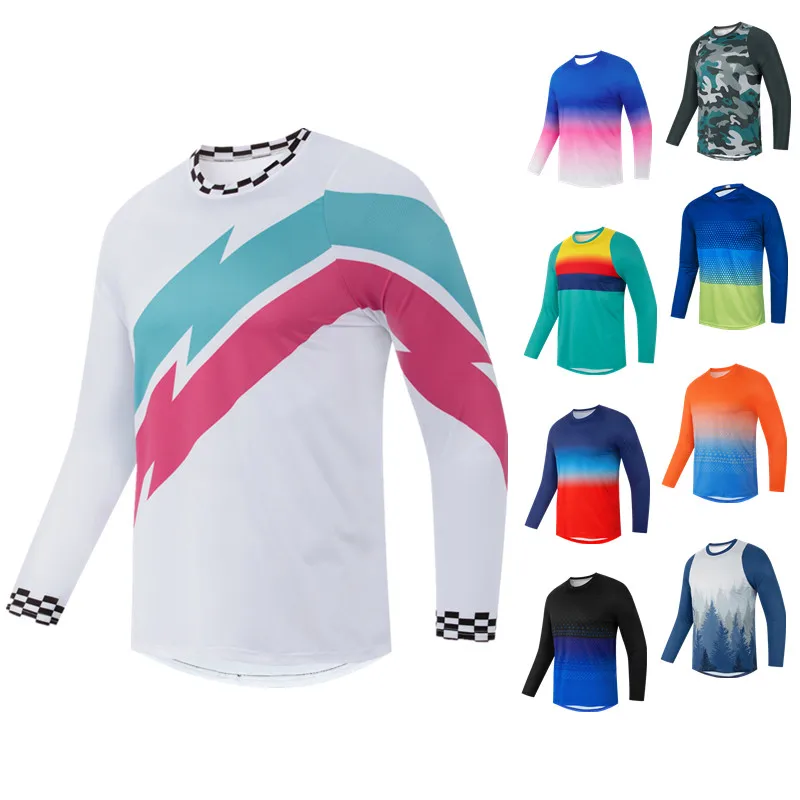 

Men's Motocross Jersey Adult Dirt Bike Shirt For Man Off Roading MX BMX Jersey DH mtb Shirts Long Sleeve Cycling Jersey Racing