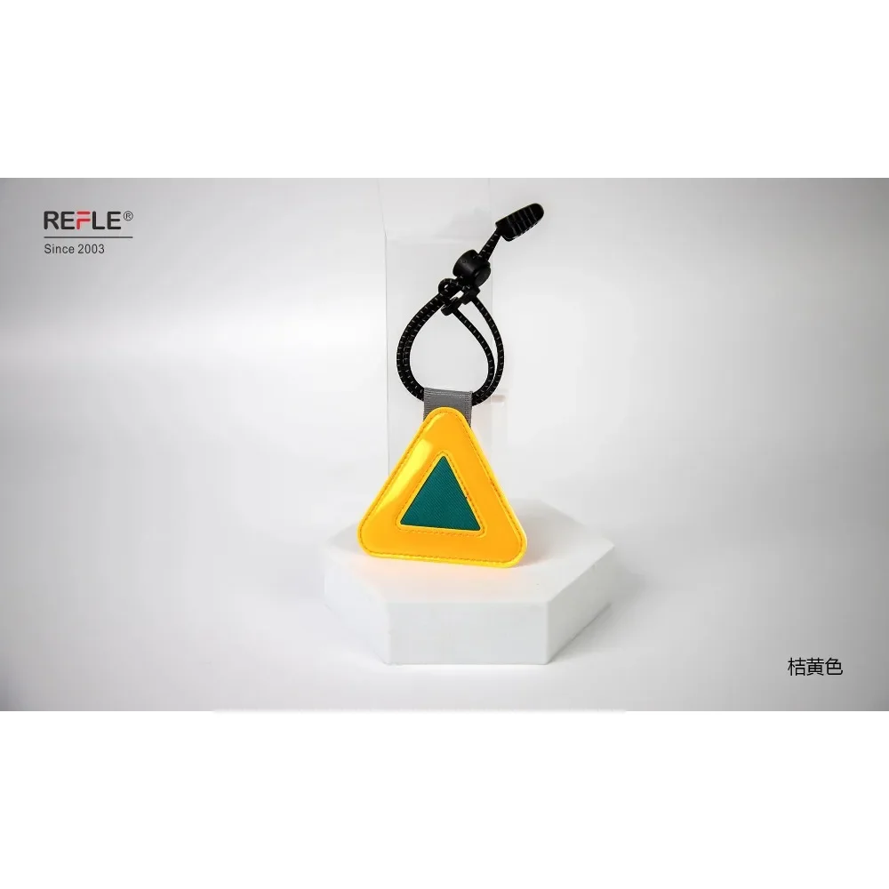Sichtbarkeit bei Nachtfahrten Sicherheitswarn-Dreieck-Anhänger Multifunktionales Elastisches Reflektierendes Fahrrad-Dreieck-Schild Fahrradsattel – Detail 9