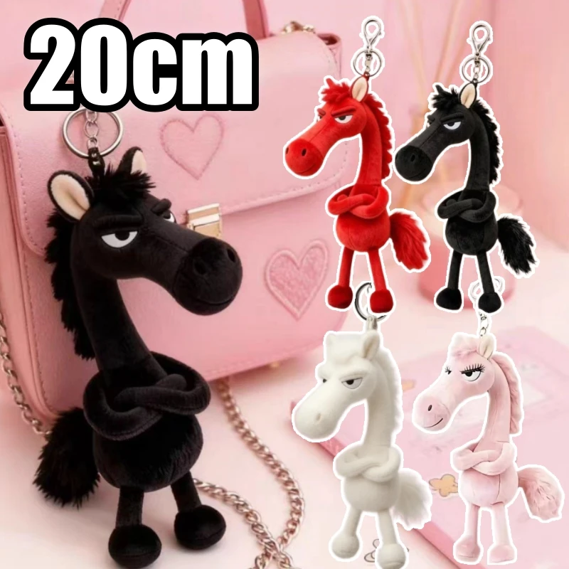 

Lucky Horse Plushie Keychain 2026 Chinese New Year Mascot Ornament Fluffy Plush Doll Bag Charm Hanging Decor Gift Idea