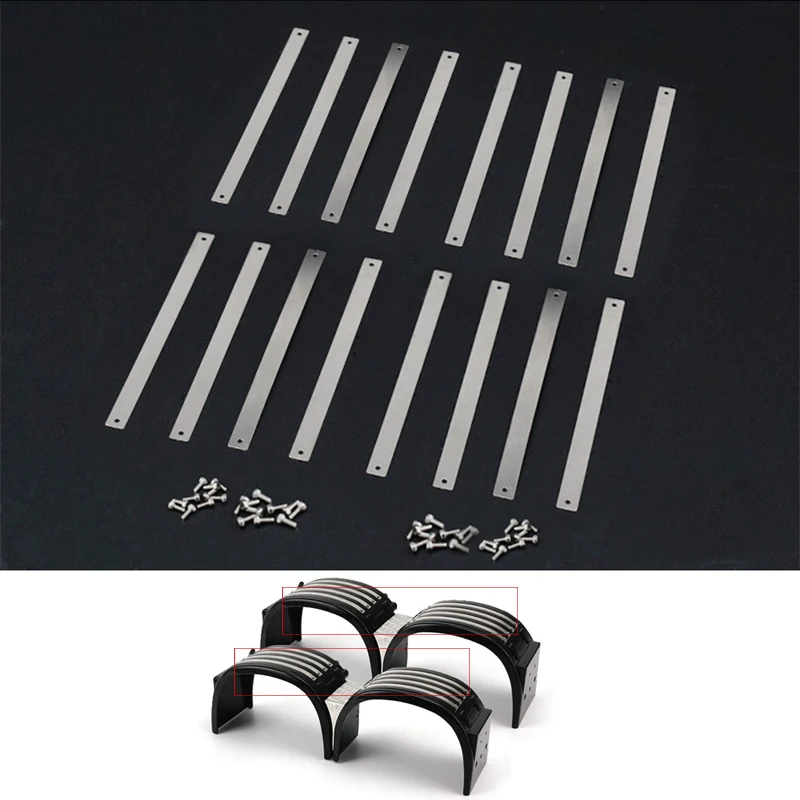 

LESU Metal Mudguard Strips Decoration Stickers Car Accessories for Tamiyaya 1/14 RC Tractor Truck Remote Control Toys TH04773