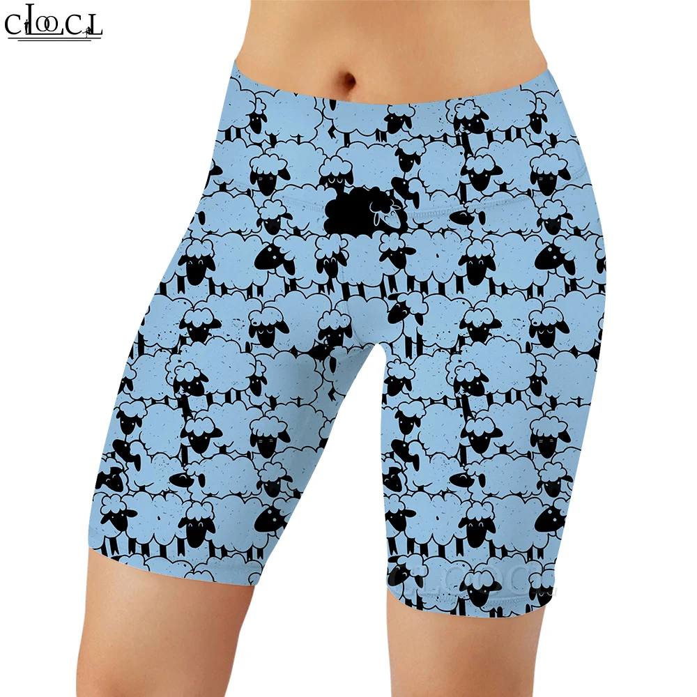 

CLOOCL New Fashion Women Legging Cartoon Lamb Pattern 3D Printed Casual Shorts for Female Gym Workout Jogging Leggings