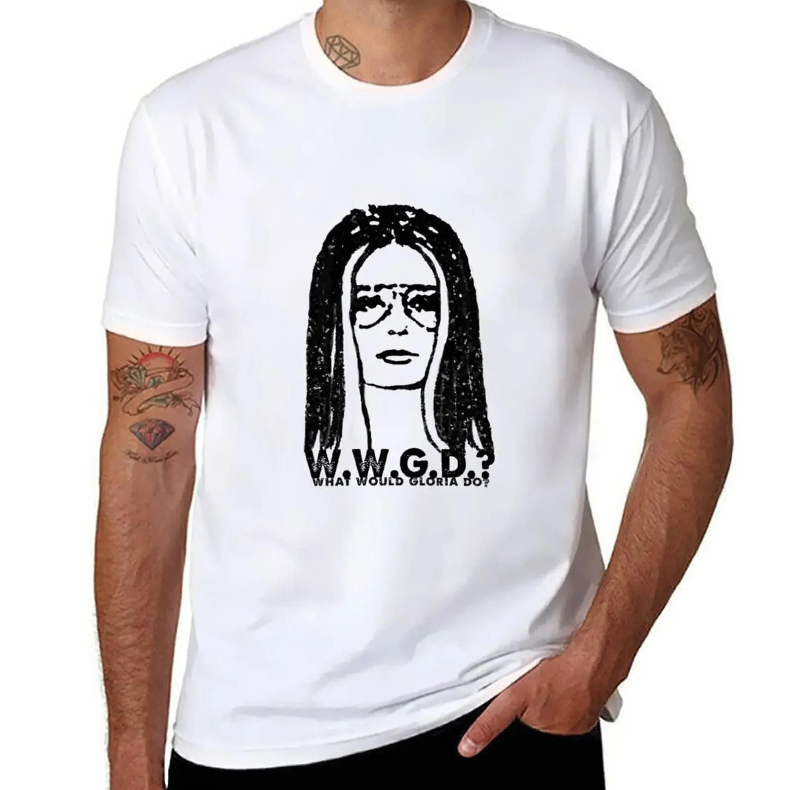 W.W.G.D.?: WHAT WOULD GLORIA DO? T-Shirt boys whites Aesthetic clothing summer clothes t shirt men