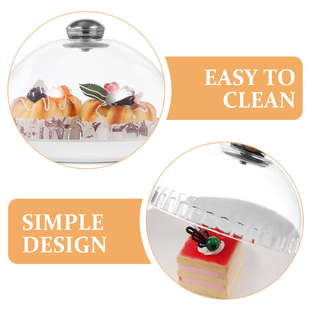 

Round Dome Pastry Cover 2cmx10 5H Clear Food Protector Cake Display Lid Reusable Covers For Desserts Snacks Kitchen Bar