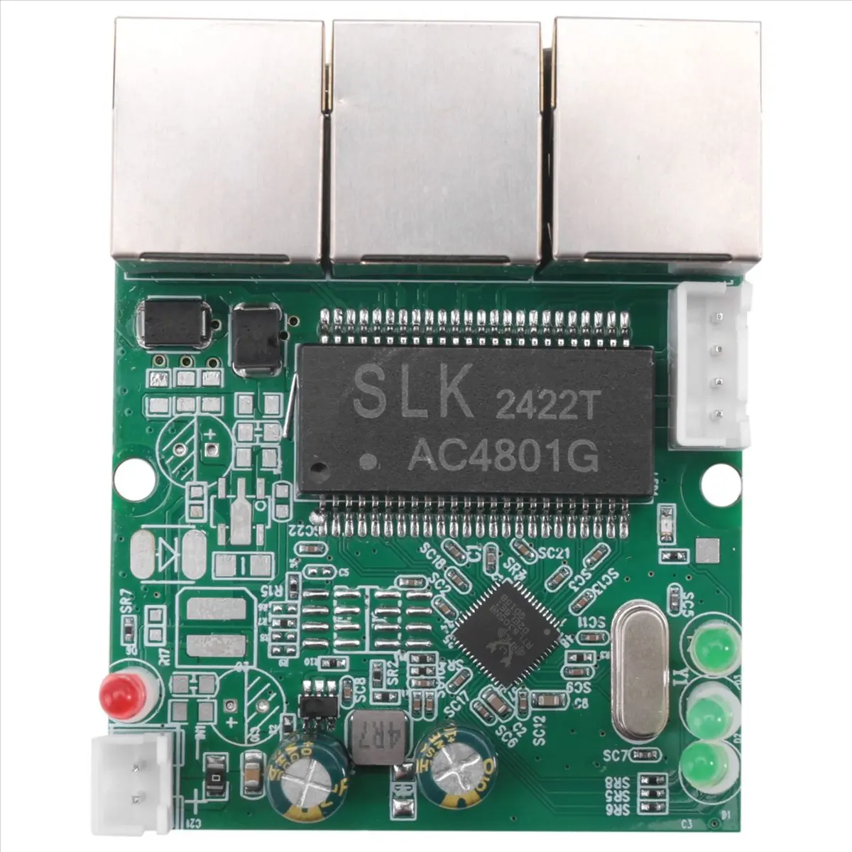 T35C Fast Switch Mini 3 Port Ethernet Switch 10 / 100mbps Network Switch Hub Pcb Module Board for System Integration Module