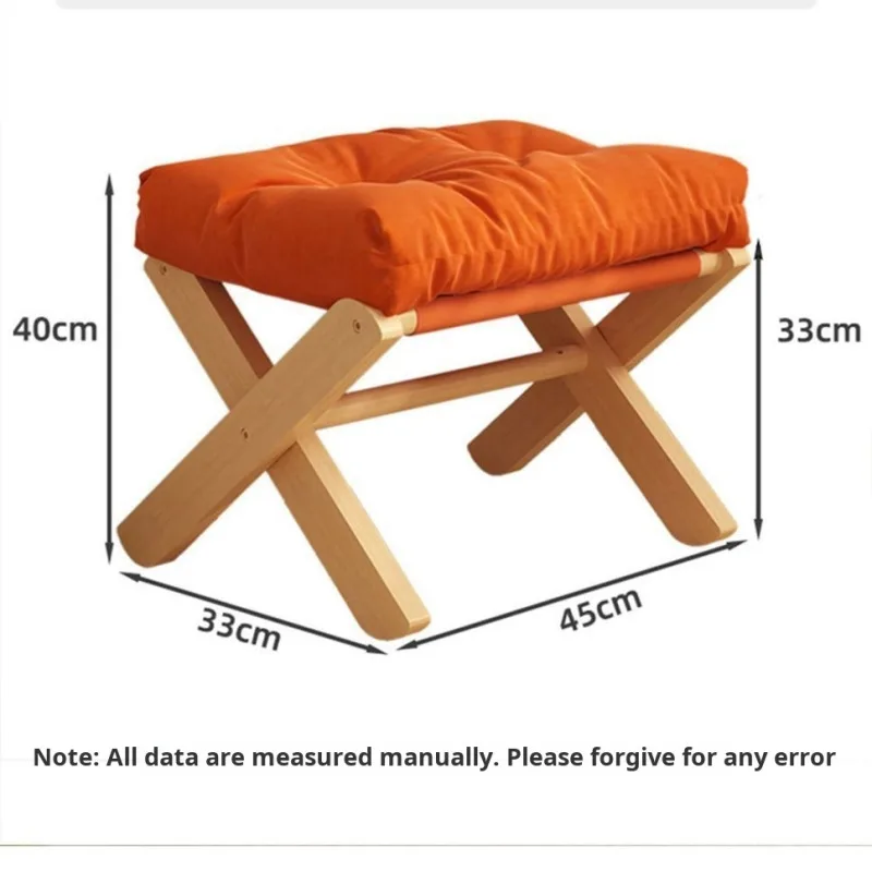 가정용 덮개를 씌운 신발 교체 벤치 출입구 접이식 풋 페달 보드, 거실용 쿠션 포함, 단단한 나무 낮은 의자