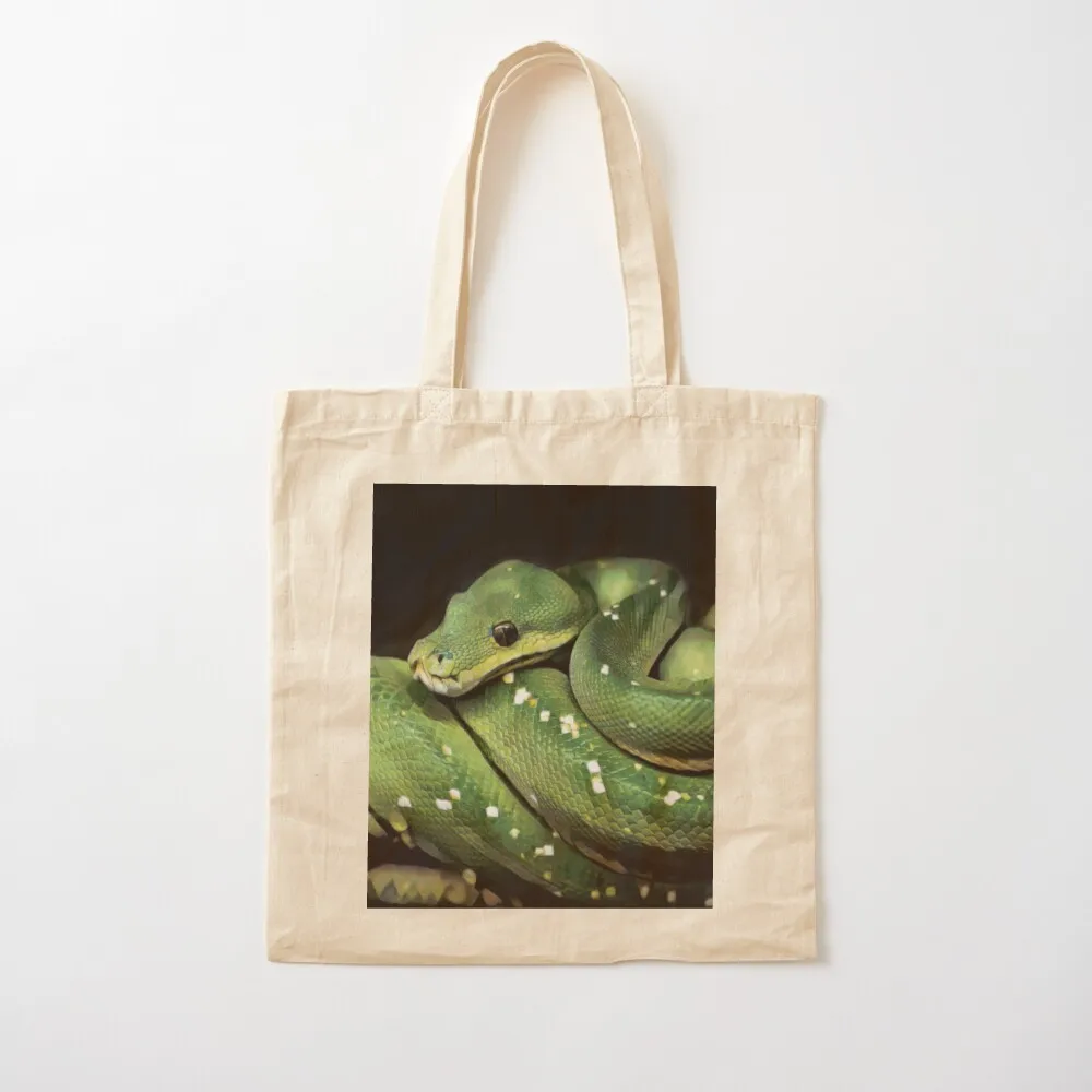 Green Tree Python Tote Bag Lady bag female bag Eco