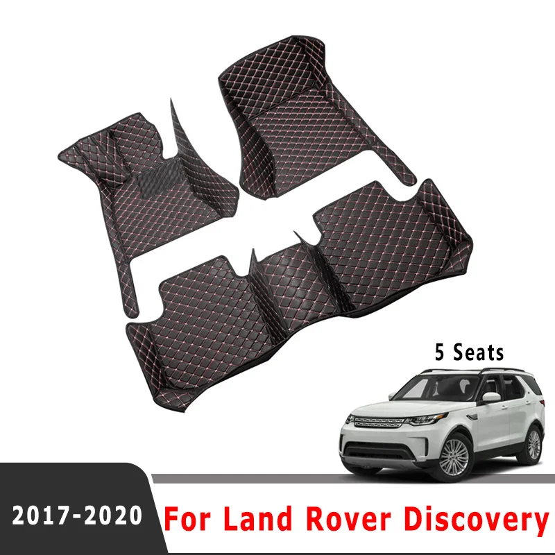 Car Floor Mats For Land Rover Discovery 5 Seats 2020 2019 2018 2017 Auto Carpets Interior Styling Waterproof Accessories Protect