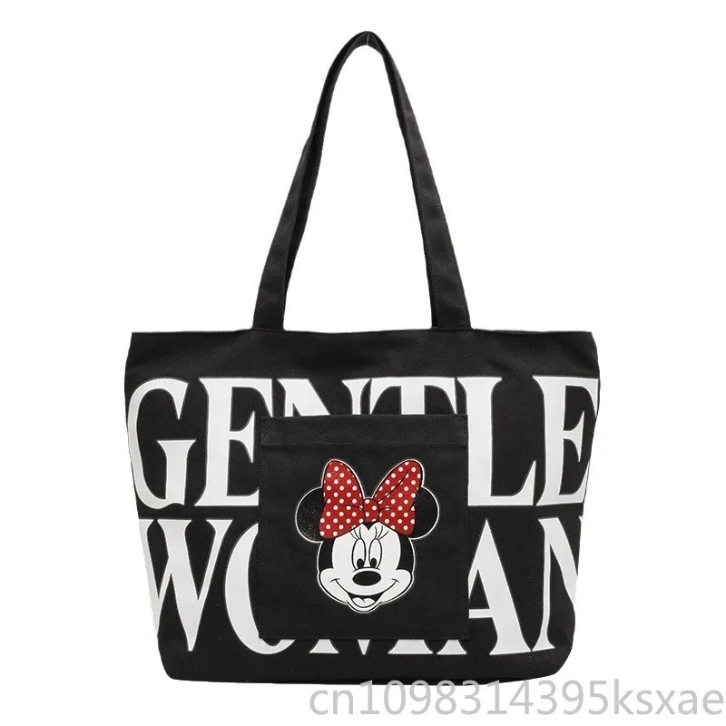 

Disney Mickey Mouse Tote Bag Lightweight Canvas Spacious Shoulder Bag for Women College Students School Class Daily Use