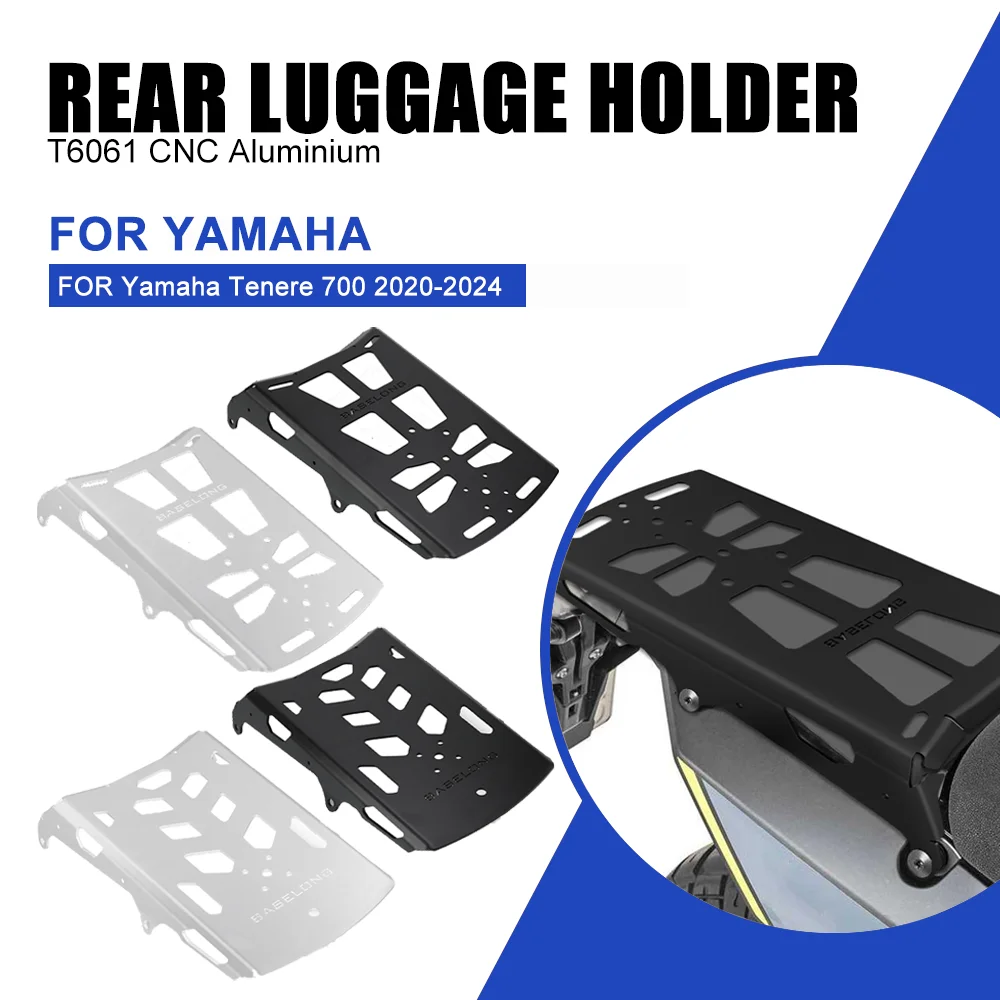 

For Yamaha Tenere 700 Motorcycle Luggage Rack Carrier Reckless Bags Topcase Mount Brackets Tenere 700 2020-2021-2022-2023-2024