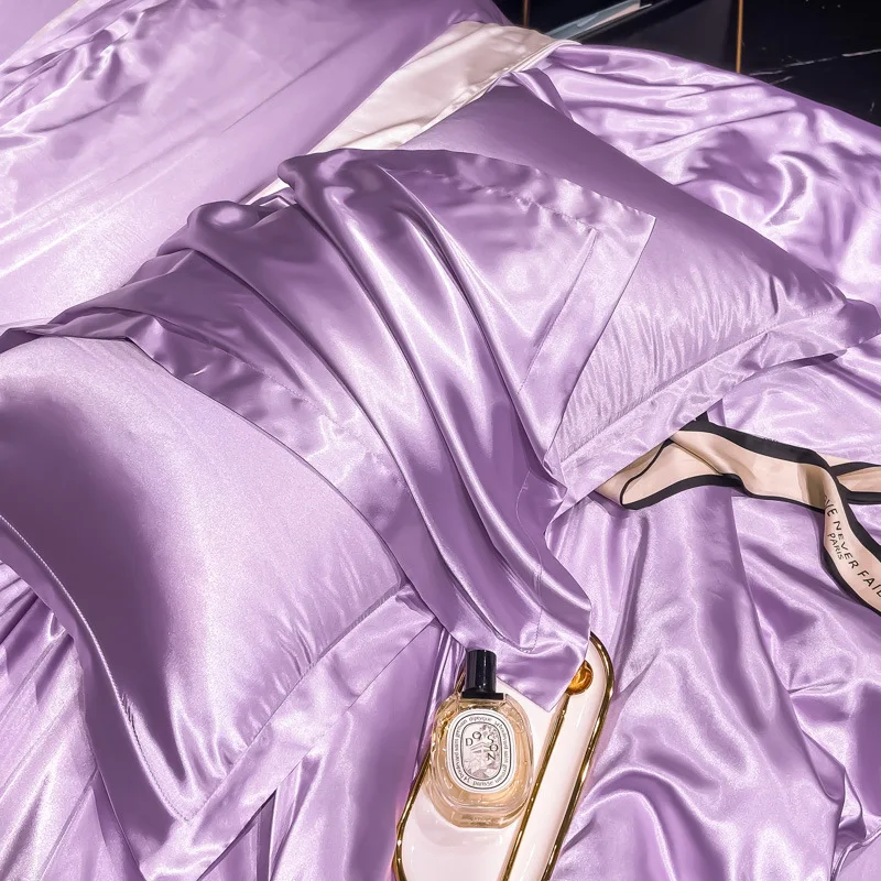 Funda de almohada de tacto suave, funda de almohada para el cuidado del cabello y el cuidado de la piel de color sólido de seda pura, funda de almohada para la cama